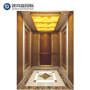 POTENSI FUJI  Hairline Stainless Steel Lift Elevator Villa Small Elevators For Homes FJS3000